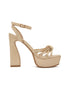 Plataforma Oro Ankle Strap Nudo 29-519
